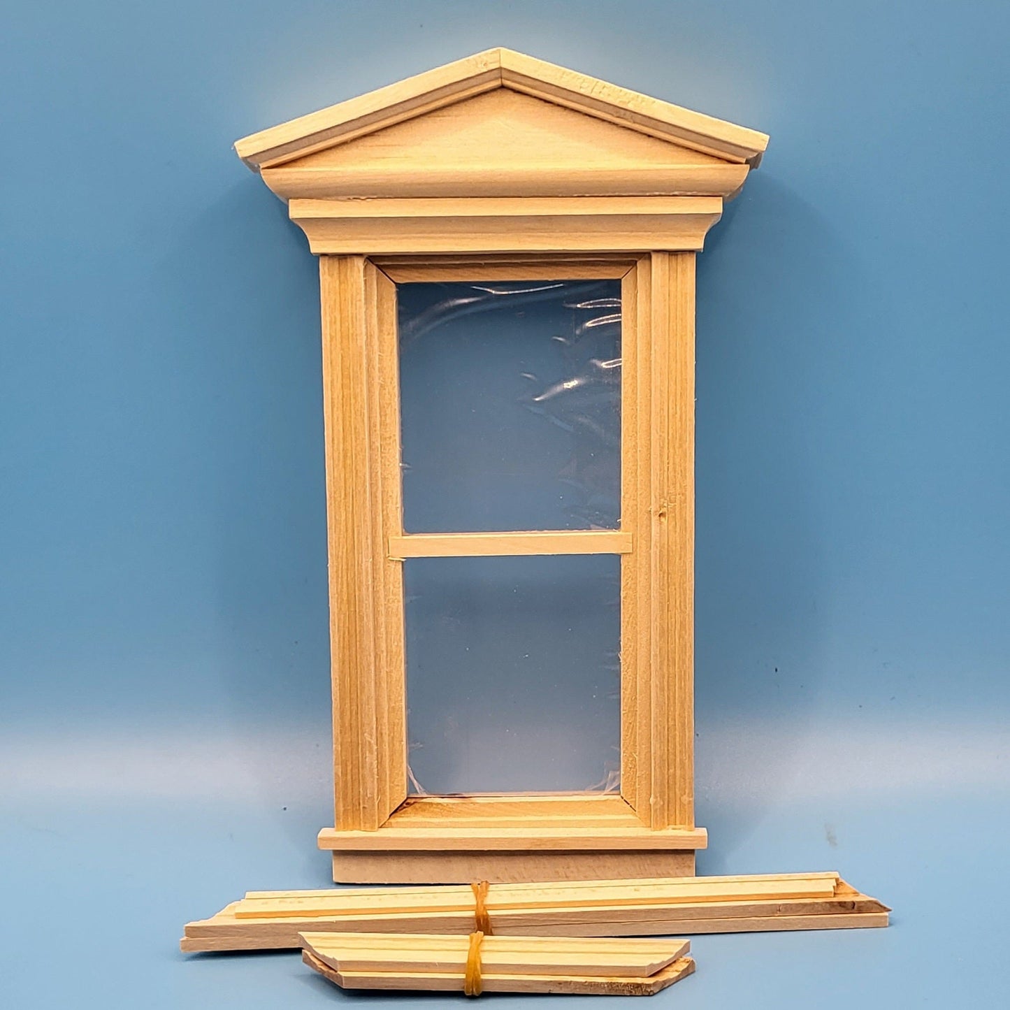 Deluxe Hooded Victorian Non-working Window - 1/12 Scale Miniature