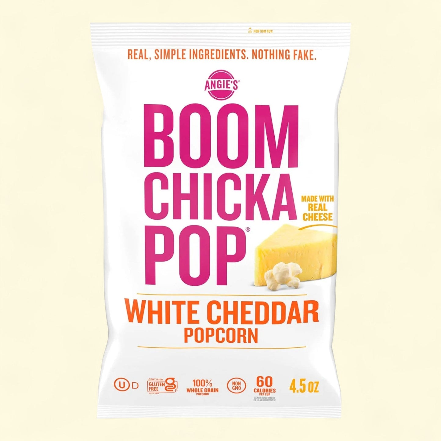 Angie's BOOMCHICKAPOP White Cheddar Popcorn, 4.5 oz.