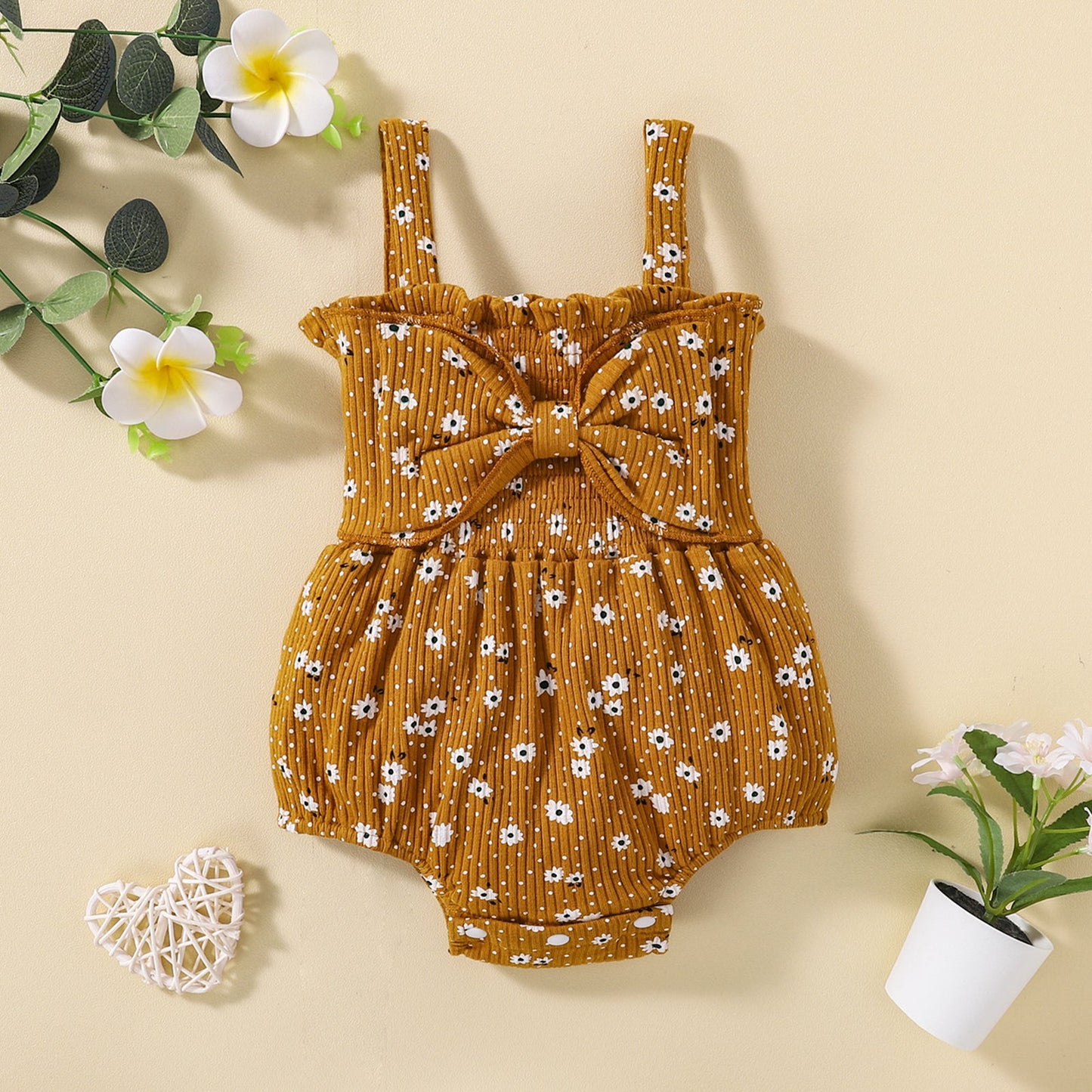 MAREILLE Floral Bowtie Romper