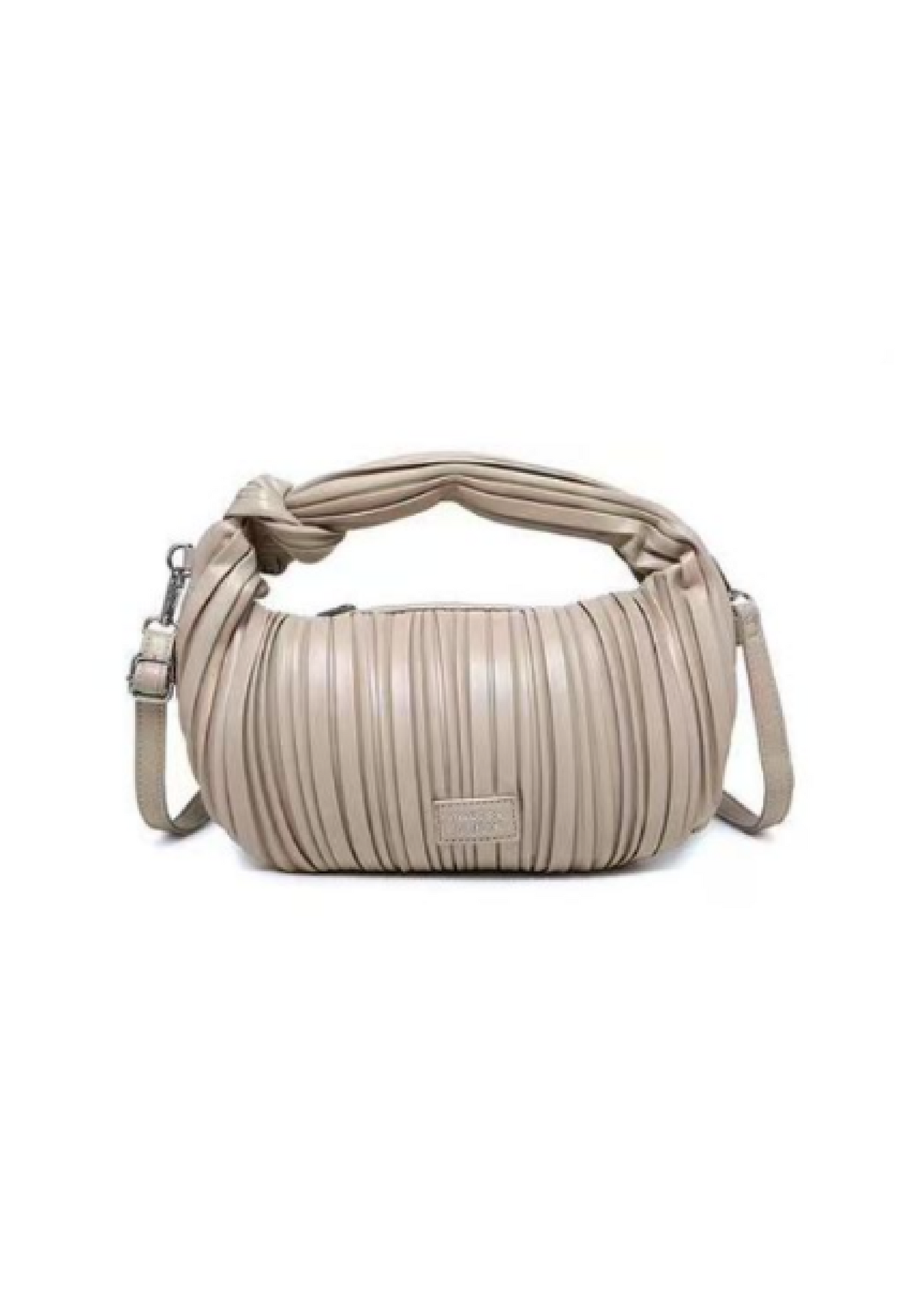 Rosie Taupe Pleated Hobo Handbag