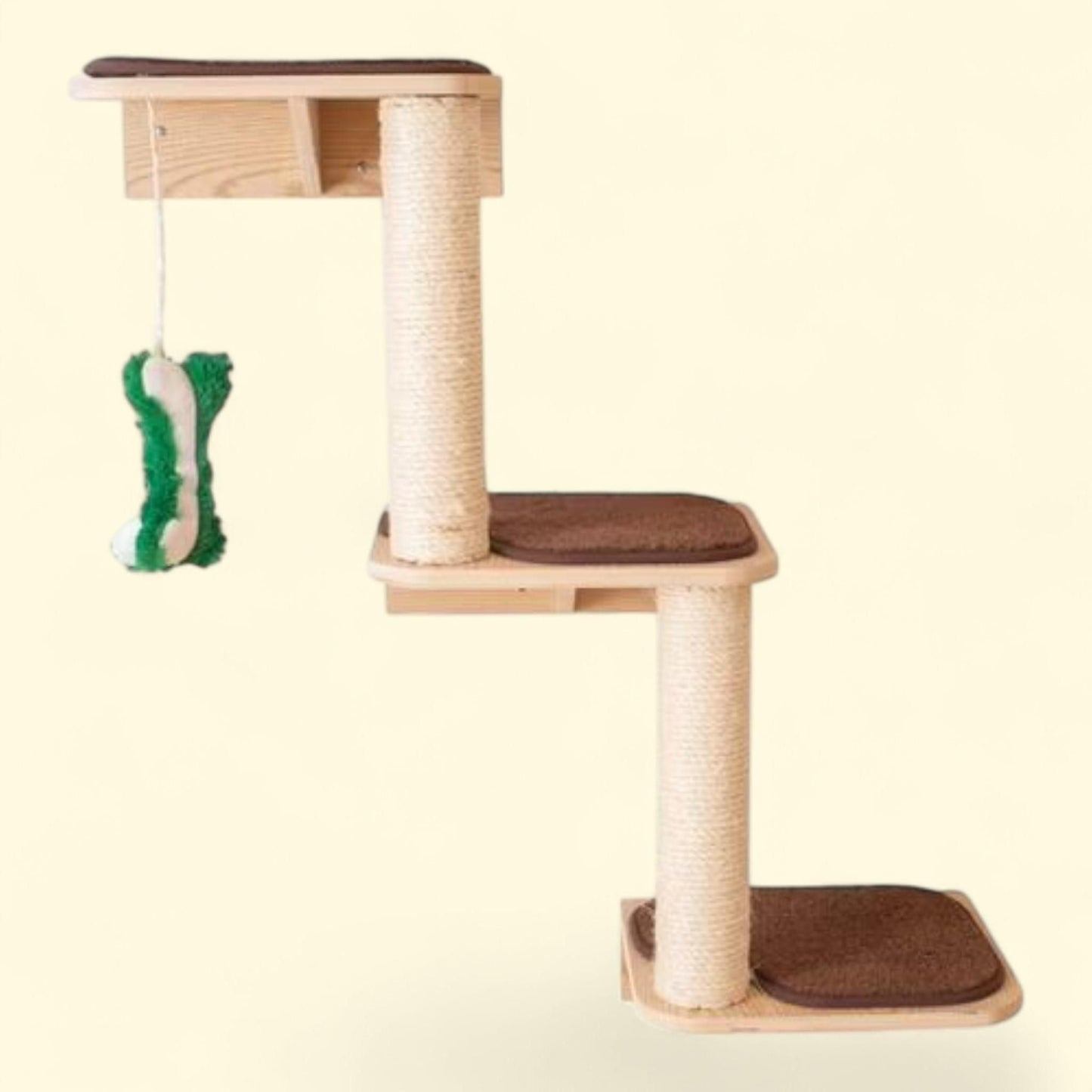 Armarkat Cat Climber W1907C Beige Wood 3-Level Scratching Post, 1 count
