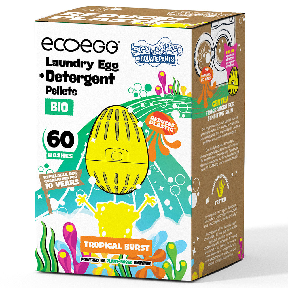 EcoEgg SpongeBob 60 Wash BIO Laundry Egg - Tropical Burst