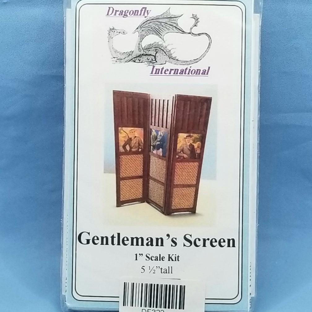 Gentleman's Screen Kit - 1/12 Scale Dollhouse Miniature