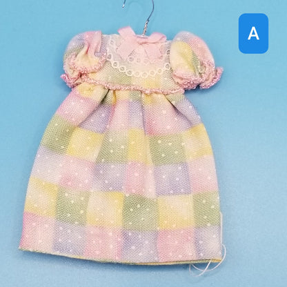 Handmade Girls' Outfits on Hangers - 1/12 Scale Dollhouse Miniature