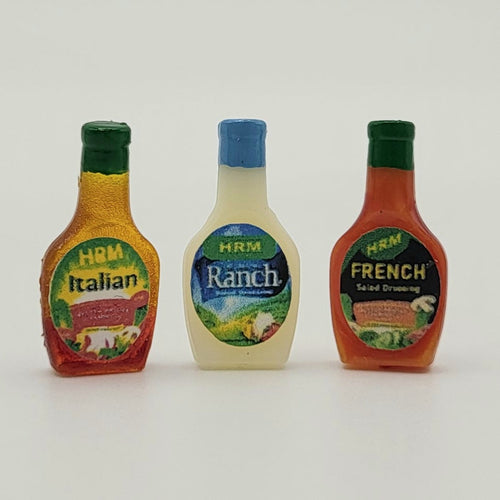 1/12 Scale Bottle of Salad Dressing - Dollhouse Miniature