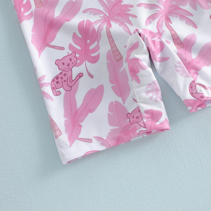 PINK PARADISE Swimsuit with Sun Hat