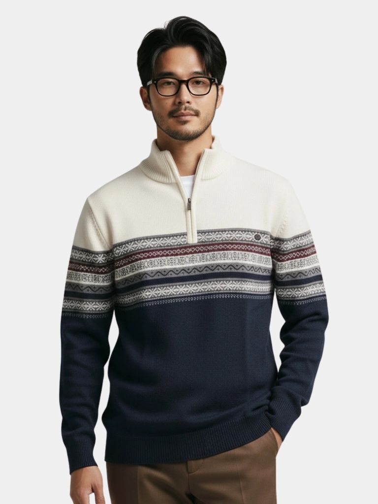 half-zip-knit-pullover-sweater-cross-crown
