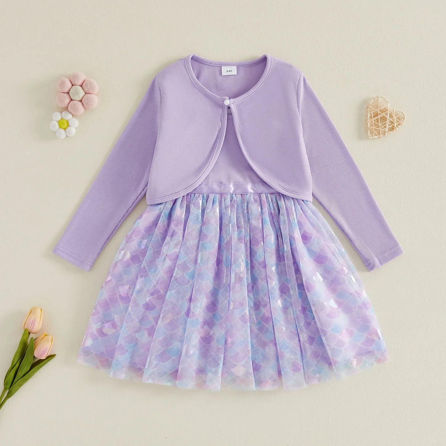 MERMAID Dress with Cardigan