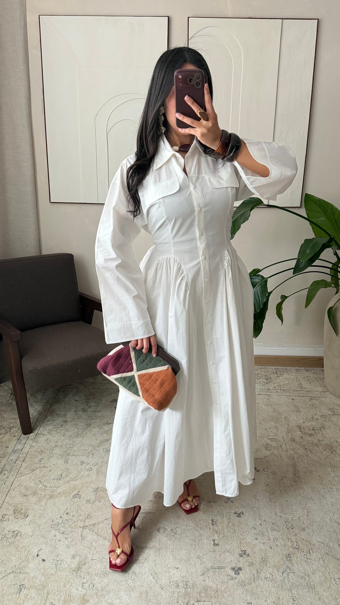 Robe Chemise Classy 100 Coton I Blanc