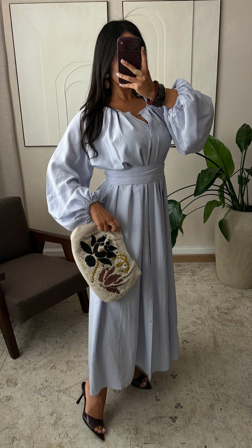 Robe Chemise Douce Et Agreable I Bleu Ciel Copie