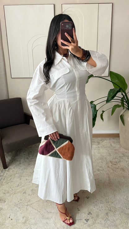 Robe Chemise Classy 100 Coton I Blanc