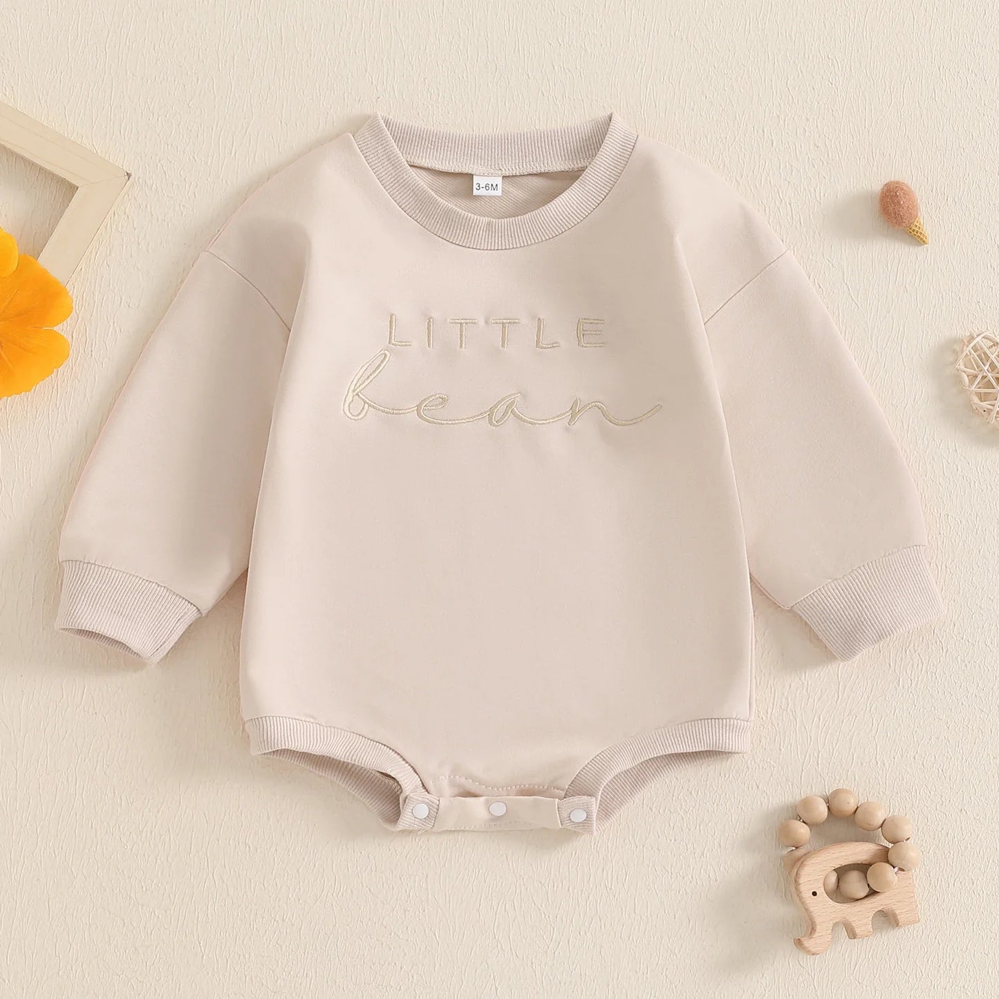 LITTLE BEAN Embroidered Long-Sleeve