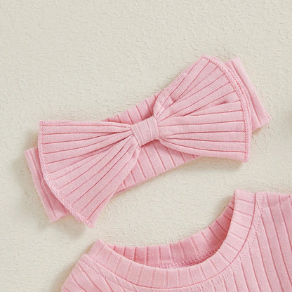 SADIE Ribbed Onesie with Headband