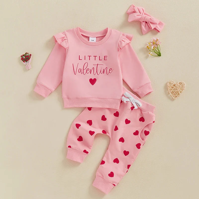 LITTLE VALENTINE Ruffle Outfit