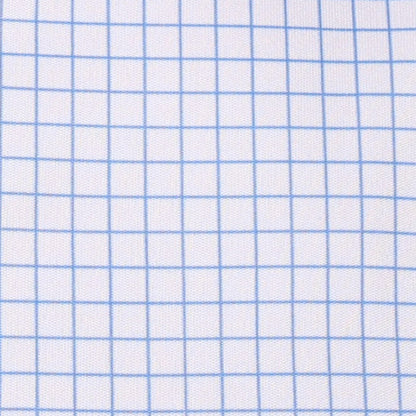Quattro Flex Dress Shirt with Semi-Spread Collar Thin Blue Check