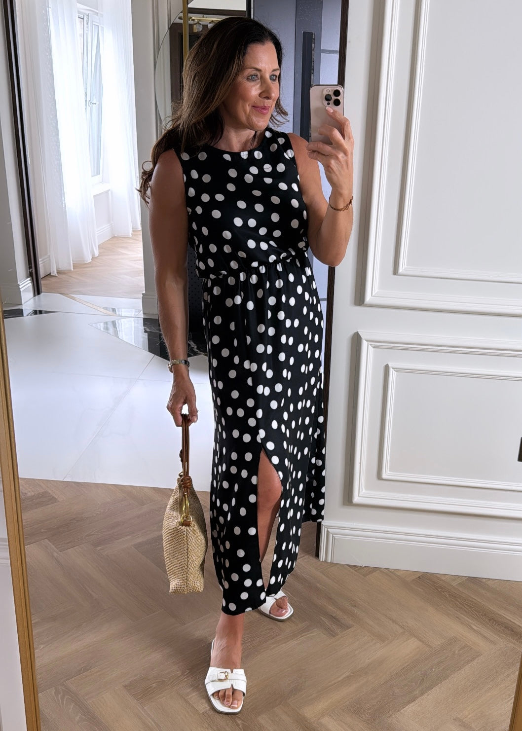 Annmarie Polka Dot Maxi Dress