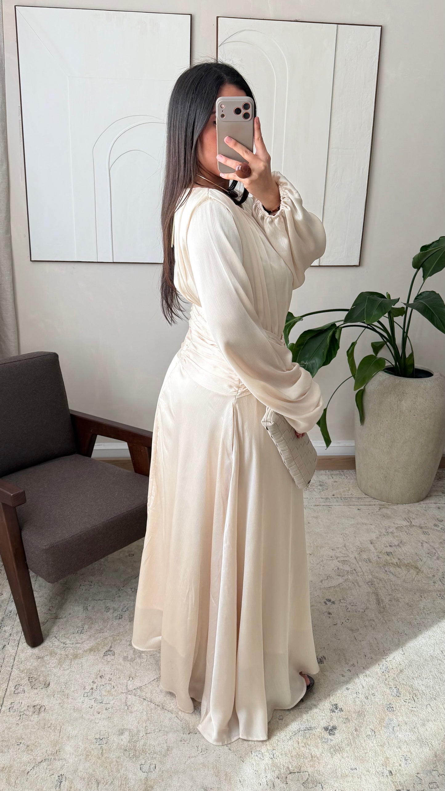 Robe Satinee Wendy I Beige