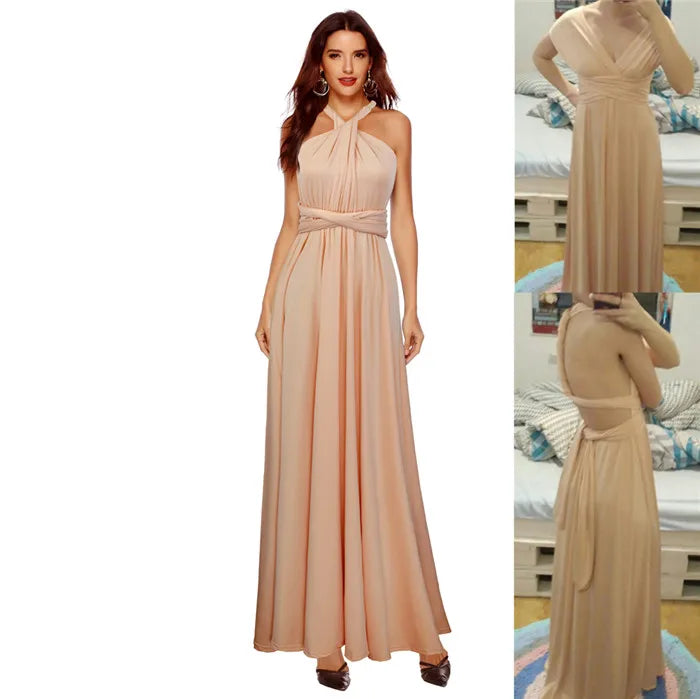Women Long Party Dress Club Floor-Length Summer Backless Bandage Maxi Dress Multiway Bridesmaids Boho Women Dress Vestidos