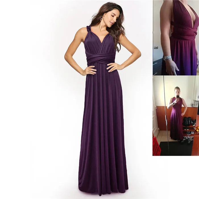 Women Long Party Dress Club Floor-Length Summer Backless Bandage Maxi Dress Multiway Bridesmaids Boho Women Dress Vestidos