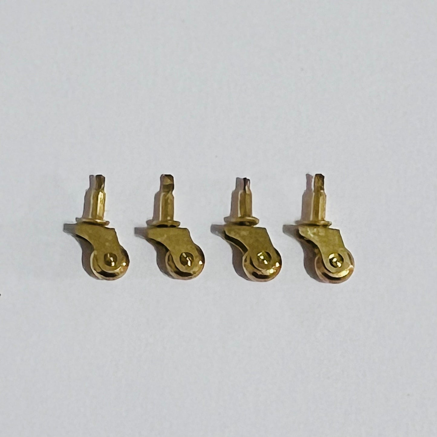 Set of 4 Casters - Brass - 1/12 Scale