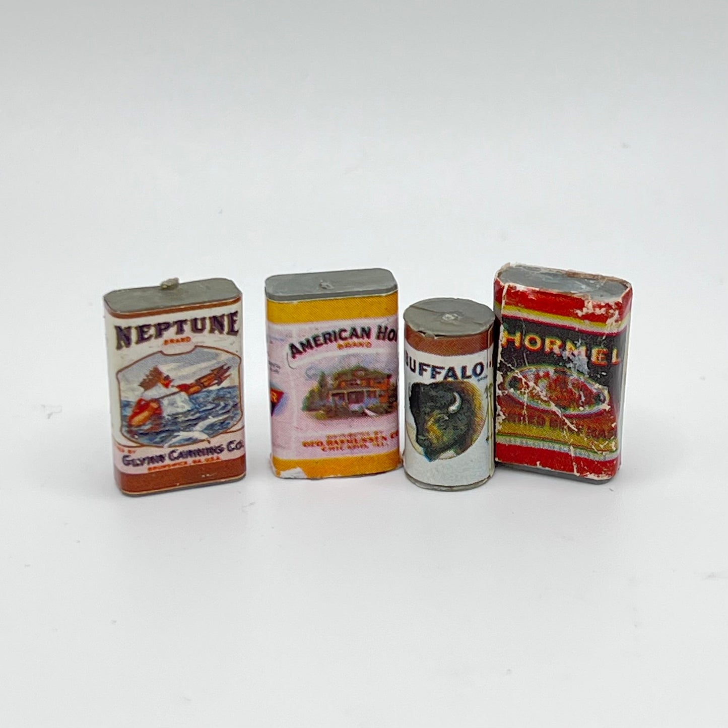 Pack of Vintage Can Food - 1/12 Scale Dollhouse Miniature Food Item