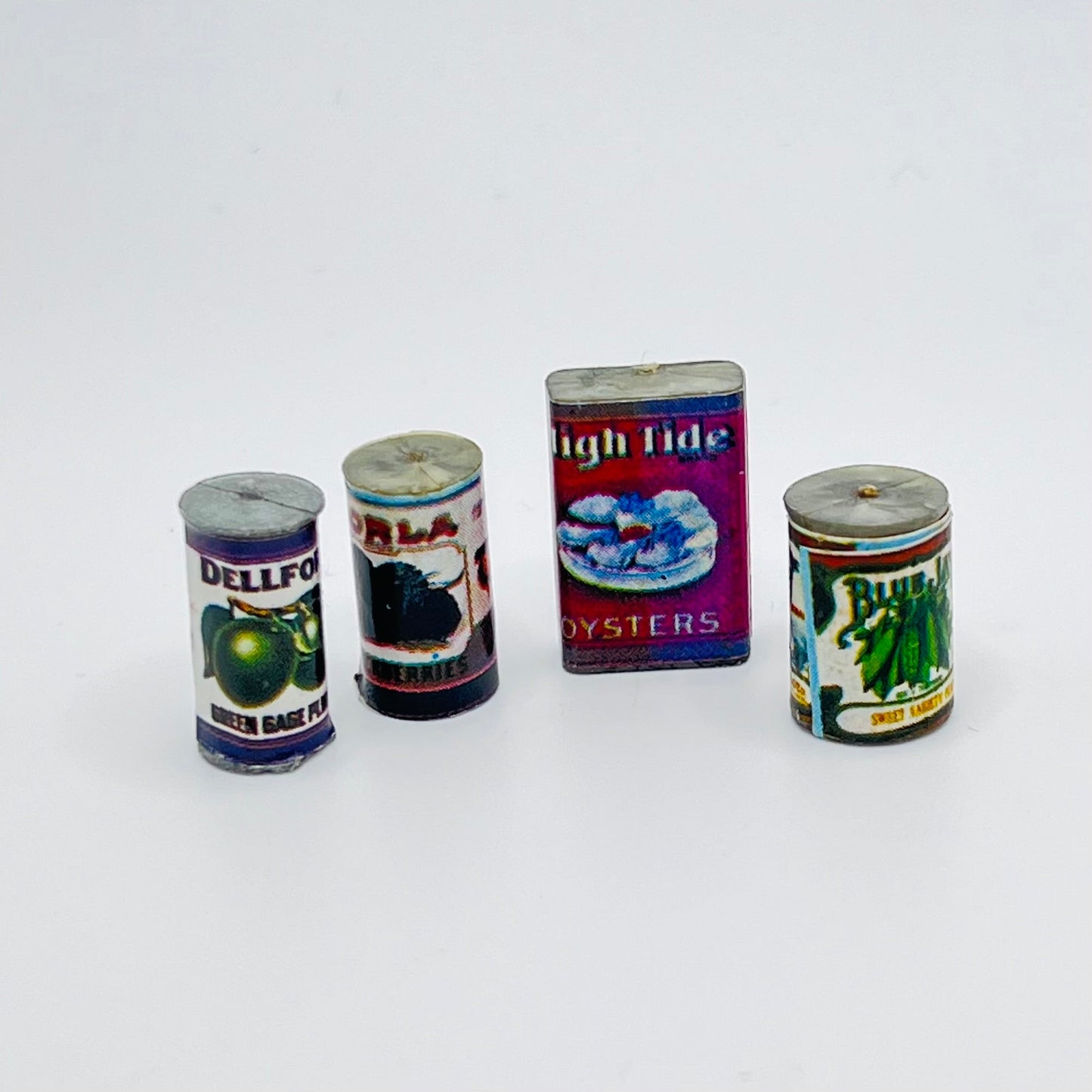 Pack of Vintage Can Food - 1/12 Scale Dollhouse Miniature Food Item