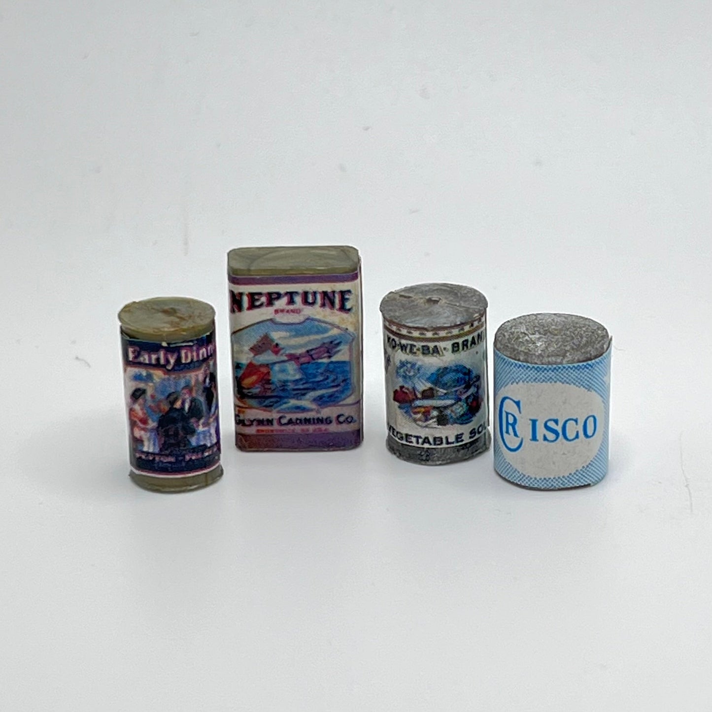 Pack of Vintage Can Food - 1/12 Scale Dollhouse Miniature Food Item