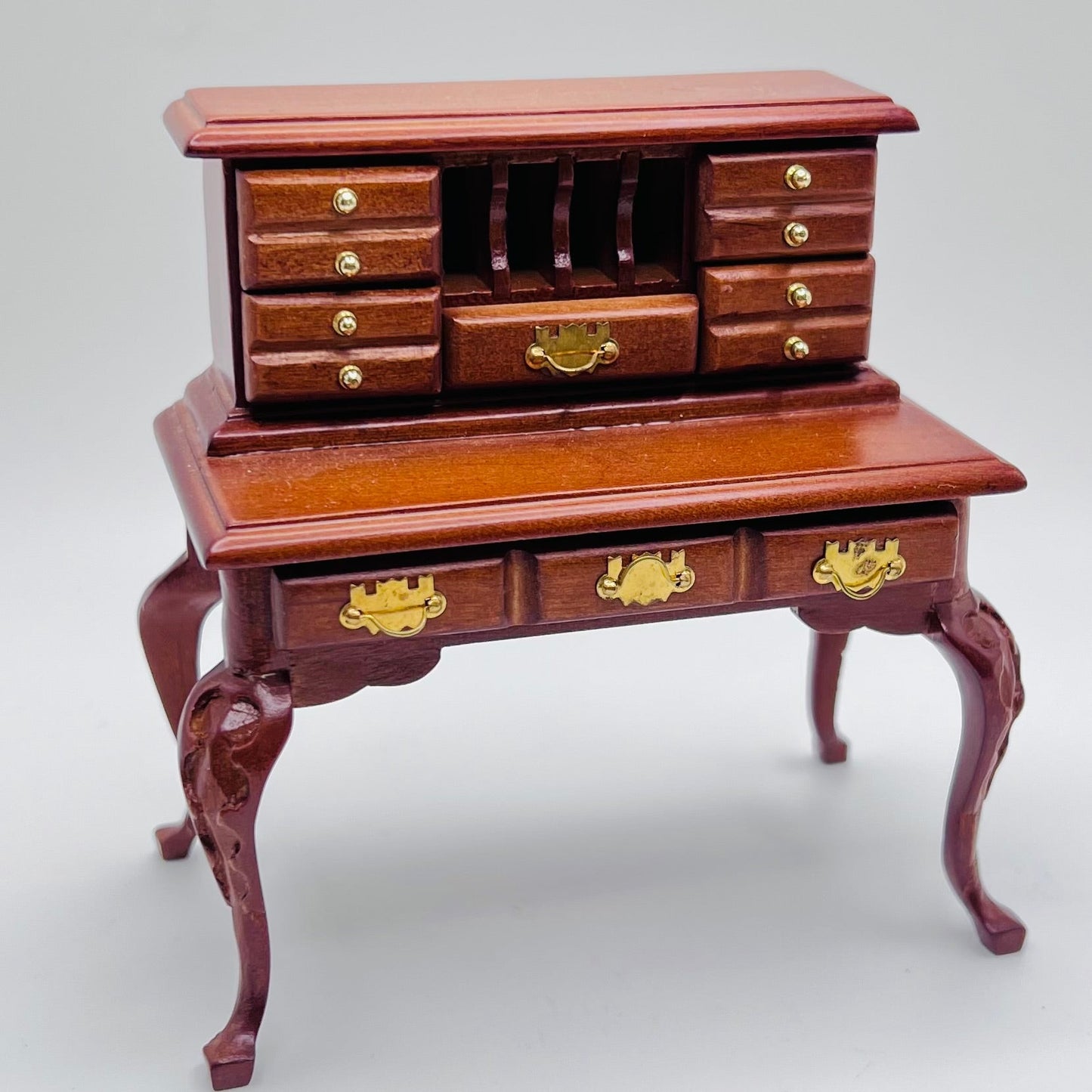 Maple Secretary's Writing Desk - 1/12 Scale Dollhouse Miniature
