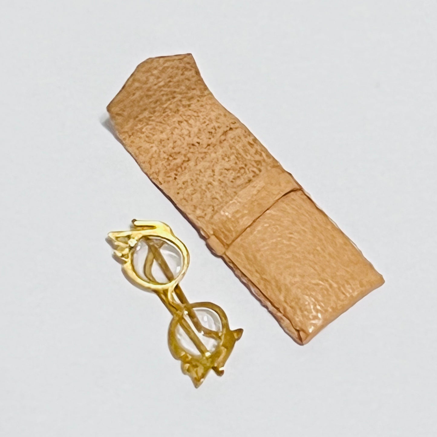 Pair of Glasses with Case - Handmade - 1/12 Scale Dollhouse Miniature