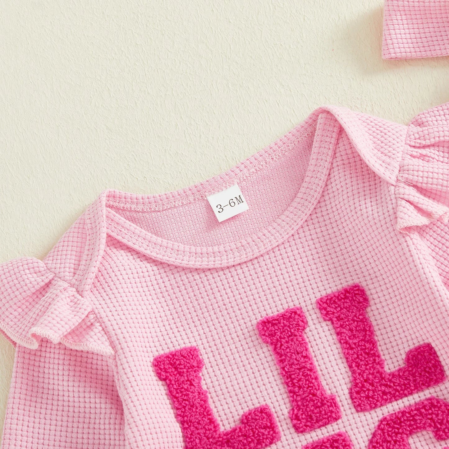 LIL SIS Bowtie Waffle Knit Outfit