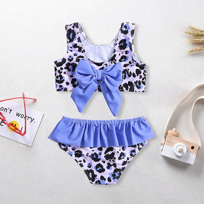 LEOPARD Purple Bowtie Bikini