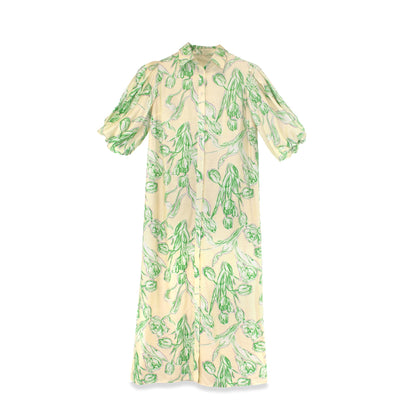 FLORAL LINEN DRESS