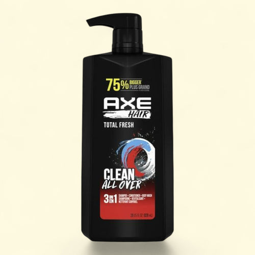 Axe Total Fresh 3-in-1 Shampoo Conditioner and Body Wash, 28 fl oz