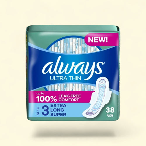 Always Ultra Thin Daytime Pads with Wings, Size 3, 38ct