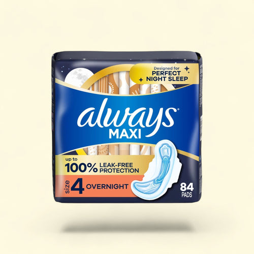 Always Maxi Overnight Pads, Size 4, 84 Count