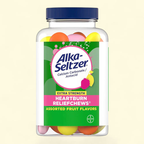 Alka-Seltzer Heartburn Relief and Antacid Chews, Assorted Fruit 66 Count