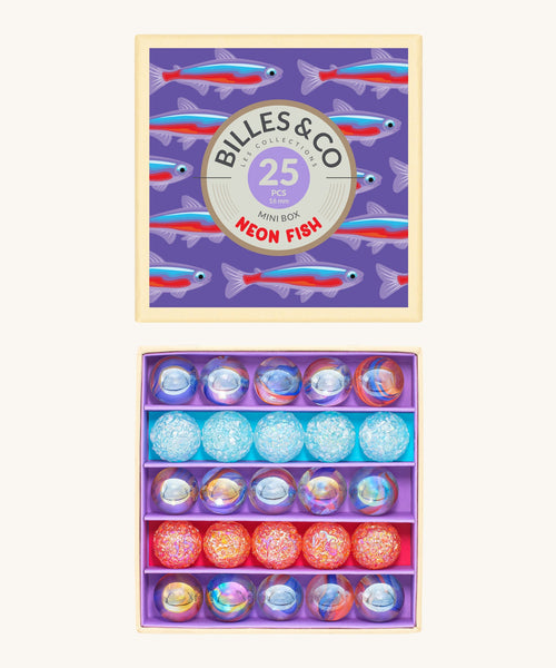 Billes & Co Neon Fish Marbles Mini Box - 25 Pack