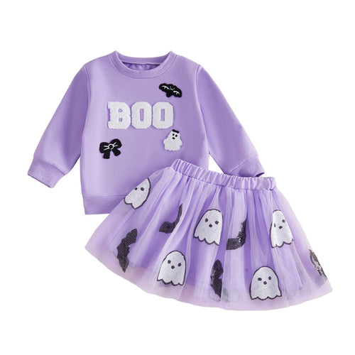 BOO Purple Tulle Skirt Outfit