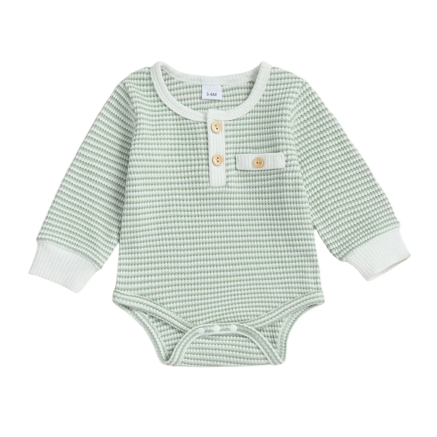 CARSON Striped Long-Sleeve Romper