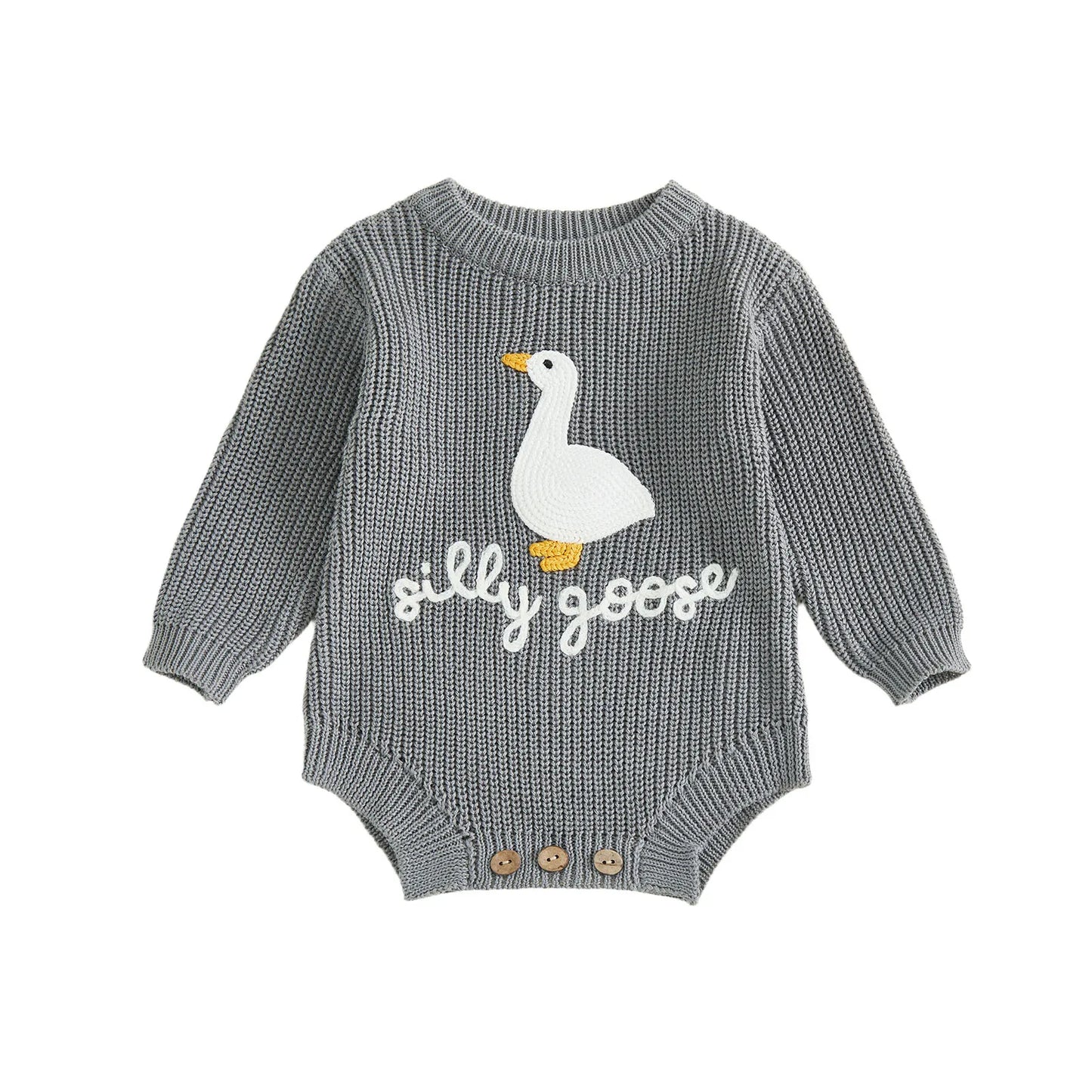 SILLY GOOSE Knitted Romper