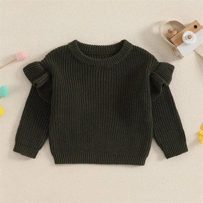 BELLA Ruffle Knitted Sweater